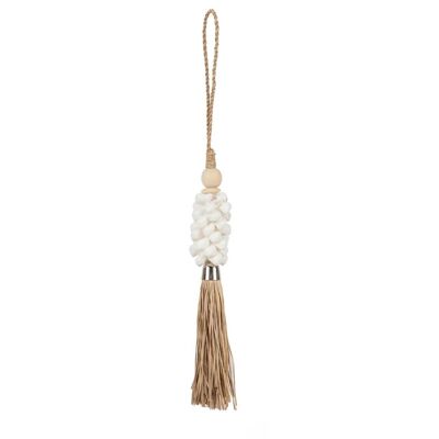 The White Shell and Raffia Tassel