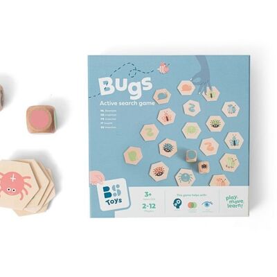 Bugs - active search game - Wooden Toy - Game for kids - BS Toys