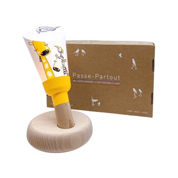 Coffret Lampe Nomade « Passe-Partout » Jungle Girafe - Jaune 1