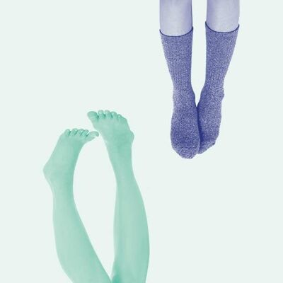 Poster heppie legs duo groen - A3