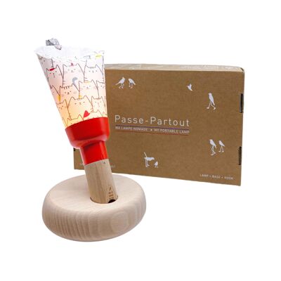 Coffret Lampe Nomade « Passe-Partout » Chat Alors ! Rouge