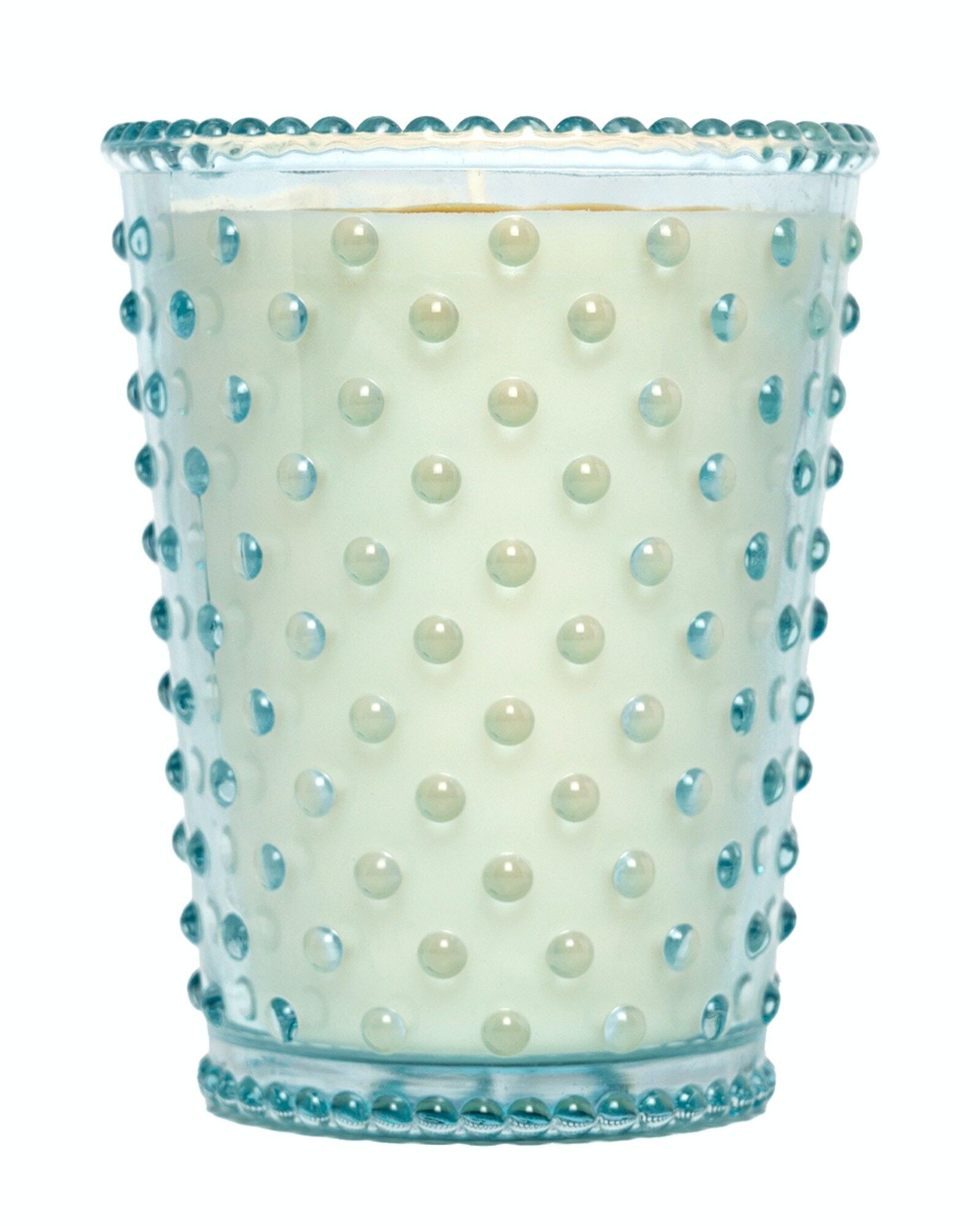 Simpatico Hobnail Glaskerze #34 Blaue Agave