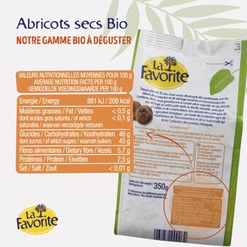 FRUITS SECS / ABRICOT SEC BIO 8x350G LA FAVORITE 5