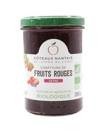 Confiture fruits rouges extra Bio - 260g
