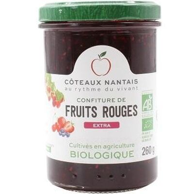 Confiture fruits rouges extra Bio - 260g