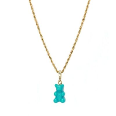Necklace bear with me turquoise
