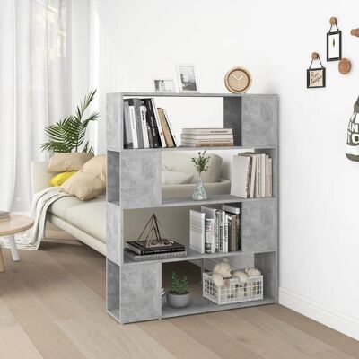 Homestoreking Bücherregal/Raumteiler 100x24x124 cm betongrau