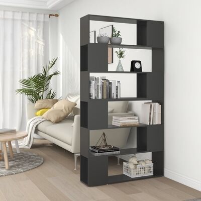 Homestoreking Librería / Separador de ambientes 100x24x188 cm gris