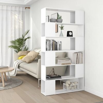 Homestoreking Librería/pantalla de habitación 100x24x188 cm blanco