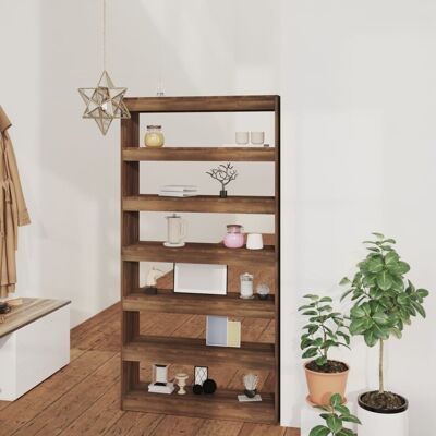 Homestoreking Bookcase / folding screen 100x30x198 cm processed wood 2