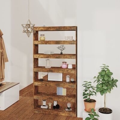 Homestoreking Bookcase / folding screen 100x30x198 cm processed wood 3