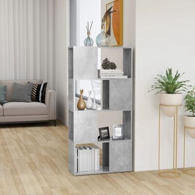 Homestoreking Bücherregal/Raumteiler 60x24x124,5 cm betongrau