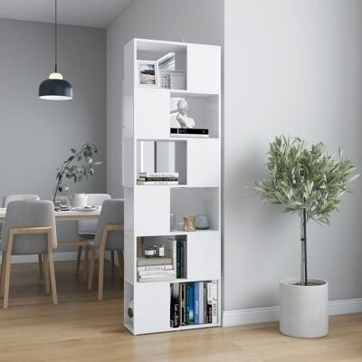 Homestoreking Bücherregal / Raumteiler 60x24x186 cm weiß