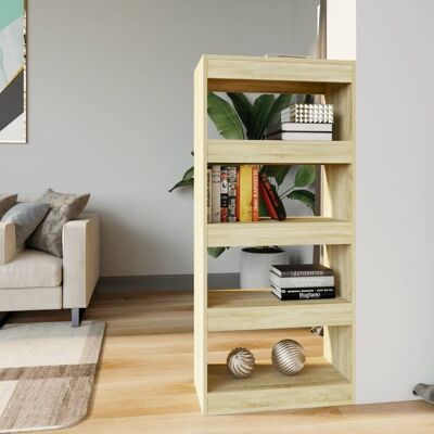 Homestoreking Bookcase / folding screen 60x30x135 cm processed wood 6