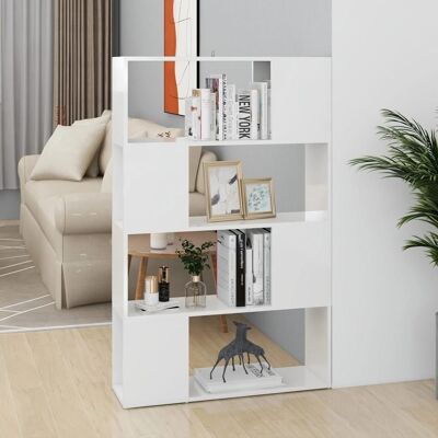 Homestoreking Bookcase / folding screen 80x24x124.5 cm high gloss 2