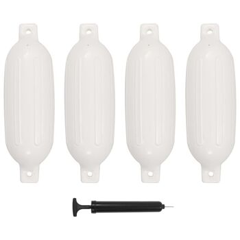 Homestoreking Défenses de bateau 4 pcs 58,5x16,5 cm PVC blanc