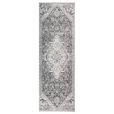 Homestoreking Alfombra exterior tejida plana 80x250 cm gris claro