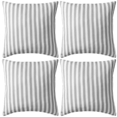 Homestoreking Outdoor cushions 45x45 cm striped gray 4 pcs