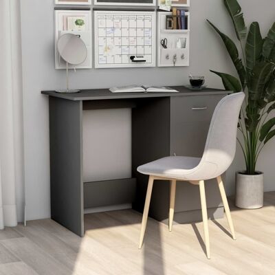 Homestoreking Bureau 100x50x76 cm spaanplaat grijs 3