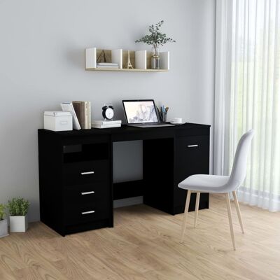 Homestoreking Bureau 140x50x76 cm spaanplaat zwart