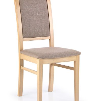Chaise de salle à manger Paule gris, beige, vert, marron - Marron