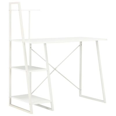 Homestoreking Desk with shelves 102x50x117 cm white