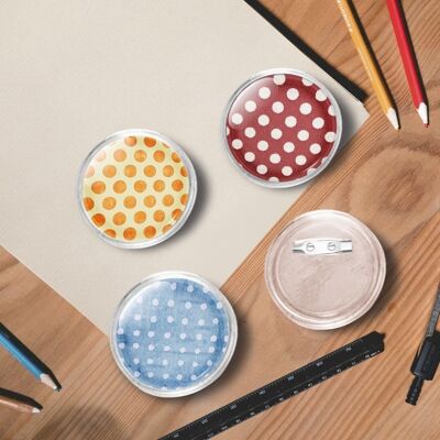 Homestoreking Buttons with pins 100 pcs 44 mm acrylic