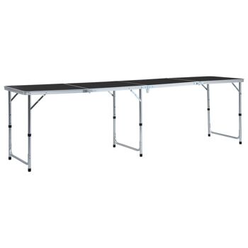Homestoreking Table de camping pliable 240x60 cm aluminium gris