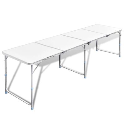 Homestoreking Camping table foldable and adjustable 240x60 cm