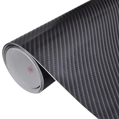 Homestoreking Carbon Car Wrapping Folie 4D schwarz 500 x 152 cm