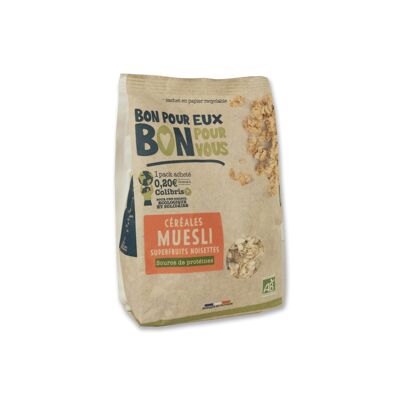 BON POUR EUX BON POUR VOUS MUESLI SUPERFRUITS NOISETTES 375g