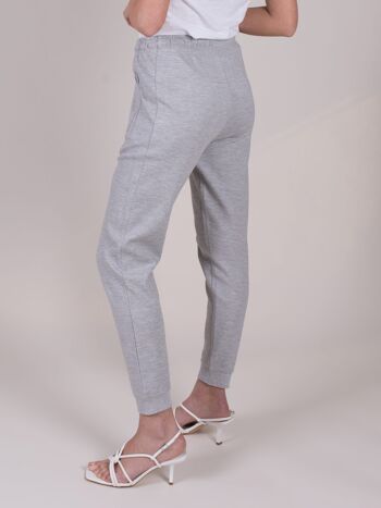 Pantalon de survêtement femme gris chiné tencel - VALENCIA 4