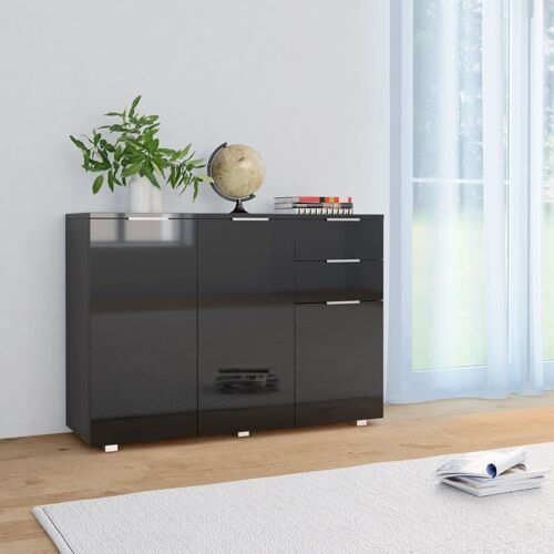 Homestoreking Dressoir 107x35x76 cm hoogglans zwart