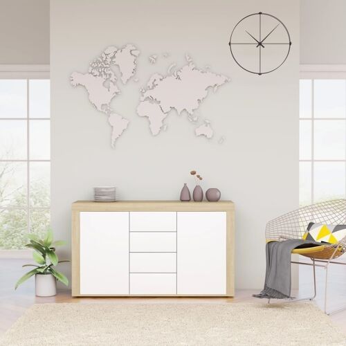 Homestoreking Dressoir 120x36x69 cm spaanplaat wit en sonoma e