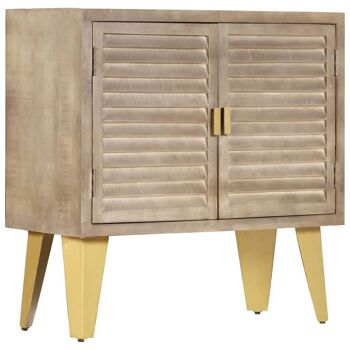 Homestoreking Buffet 80x35x80 cm manguier massif et fonte