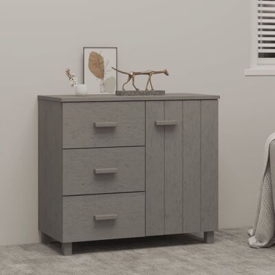 Furniture Dressoir 90x40x80 cm massive grenenhout lightgri