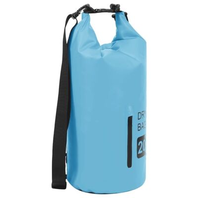 Homestoreking Drybag with zipper 20 L PVC blue
