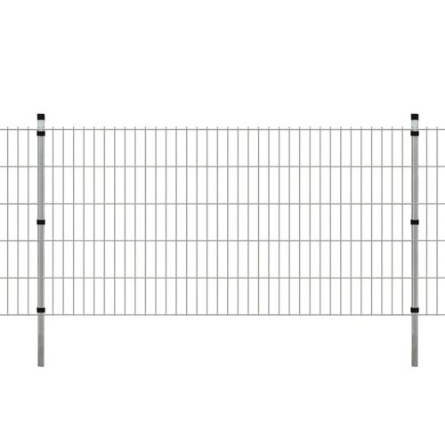 Homestoreking Dubbelstaafmatten en palen 2008x1030 mm 12 m zil