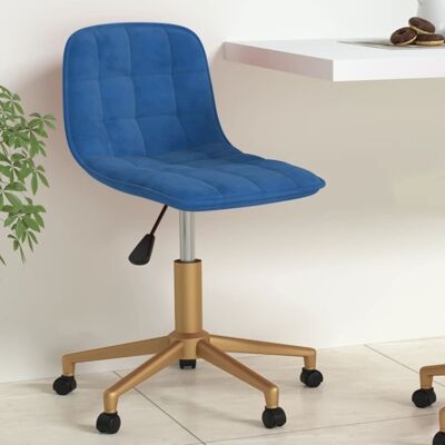 Homestoreking Dining room chair swivel velvet blue 17