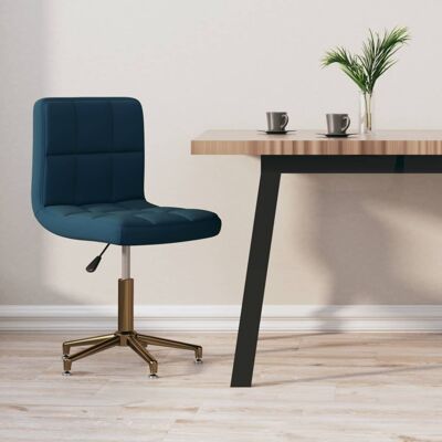 Homestoreking Silla de comedor giratoria terciopelo azul 35