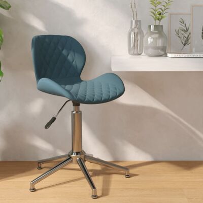 Homestoreking Dining room chair swivel velvet blue 53