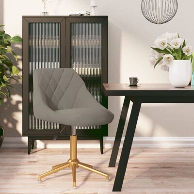 Homestoreking Dining room chair swivel velvet light gray 7