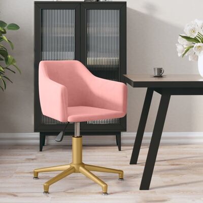 Homestoreking Dining room chair swivel velvet pink 11