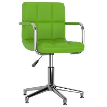Homestoreking Chaise de salle à manger rotative simili cuir vert 1