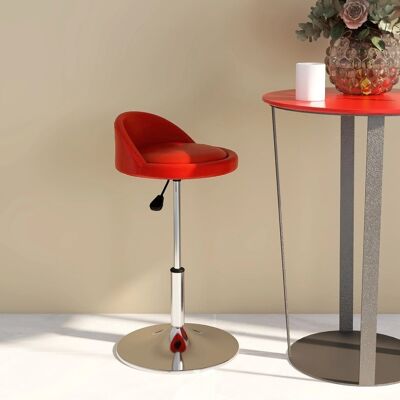 Homestoreking Chaise de salle à manger rotative cuir artificiel rouge 17