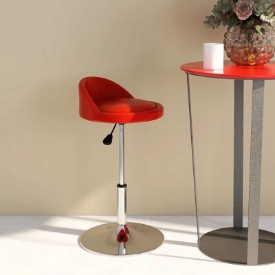 Homestoreking Silla de comedor giratoria de cuero artificial rojo 17