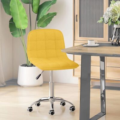 Homestoreking Dining room chair rotatable fabric mustard yellow 14