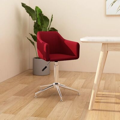 Homestoreking Silla de comedor giratoria tela vino rojo 13