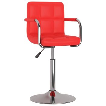 Homestoreking Chaise de salle à manger cuir artificiel rouge 5