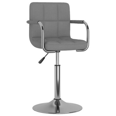 Homestoreking Silla comedor tela gris claro 5